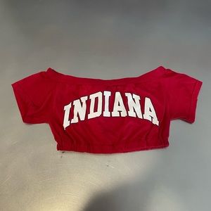 Indiana University off the shoulder T-shirt